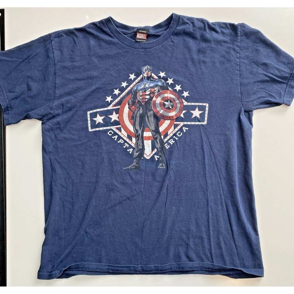 Marvel's MCU - Captain America Blue T-Shirt - Size Large